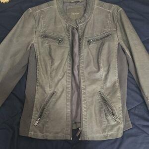 Maurices Charcoal Leather Jacket